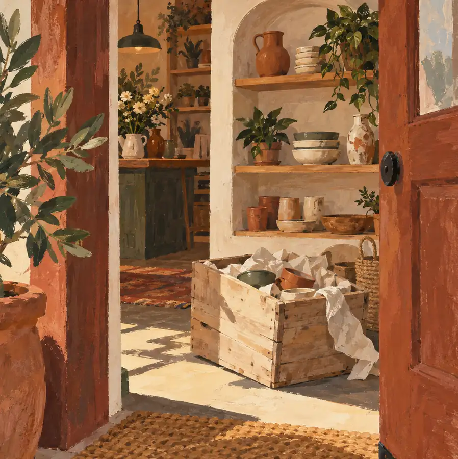 Illustration of local businesses equipment and workspace
